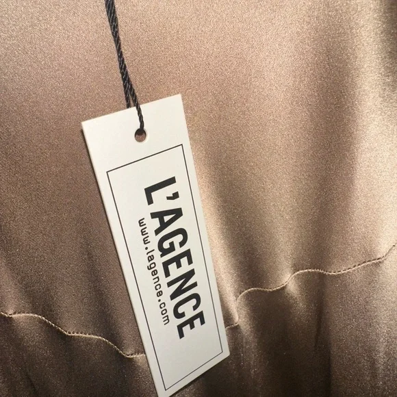 L'AGENCE Serita Maxi V Neck Bias Silk Gown Dress size 8 - Picture 10 of 14